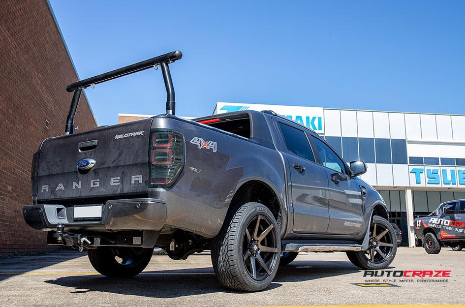 FORD RANGER AVALANCHE MACHINED FACE MATTE BLACK DARK TINT